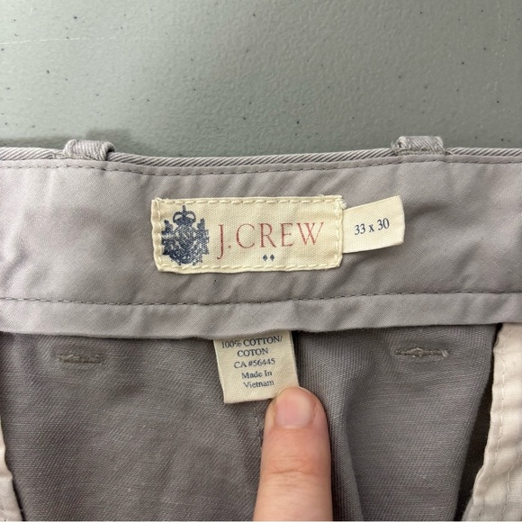 J. Crew Factory Gray 33X30 Men's Casual Chino Pant 100% Cotton Preppy - Picture 6 of 10